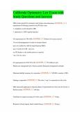 California Optometry Law Exam with Study Questions and Answers