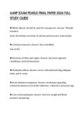 AANP EXAM PEARLS FINAL PAPER 2026 FULL STUDY GUIDE