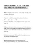 AANP EXAM PEARLS ACTUAL EXAM PAPER 2026 QUESTIONS ANSWERS GRADED A&plus;