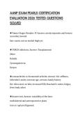 AANP EXAM PEARLS CERTIFICATION EVALUATION 2026 TESTED QUESTIONS SOLVED