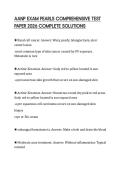 AANP EXAM PEARLS COMPREHENSIVE TEST PAPER 2026 COMPLETE SOLUTIONS