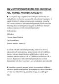 ABFM HYPERTENSION EXAM 2023 QUESTIONS AND VERIFIED ANSWERS GRADED A&plus;