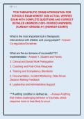 TCIS-THERAPEUTIC CRISIS INTERVENTION FOR  SCHOOLS EXAM NEWEST 2026 ACTUAL VERIFIED  EXAM WITH COMPLETE QUESTIONS AND CORRECT  DETAILED ANSWERS &lpar;100&percnt; VERIFIED ANSWERS&rpar;  &vert;ALREADY GRADED A&plus;&vert; &vert;&vert;NEWEST EXAM&excl;&excl;&vert;&vert;