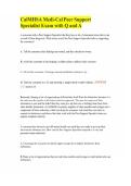 CalMHSA Medi-Cal Peer Support Specialist Exam with Q and A
