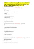 ATI Community Health Nursing Proctored Focus Final Test  Exam With 1928Questions and Answers All Answers 100&percnt;  Verified &lpar;Latest Update 2026&sol;2027 RATED A&plus;
