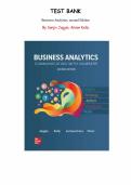 Business Analytics &ndash; 2nd Edition by Sanjiv Jaggia&comma; Alison Kelly & Leida Chen &vert; Complete Test Bank for Chapters 1&ndash;18