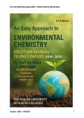 Solution Manual&colon; An Easy Approach to Environmental Chemistry &lpar;Past Papers 2014&ndash;2024&rpar; &ndash; Saif Ali Raza