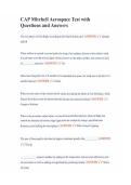 CAP Mitchell Aerospace Test with Questions and Answers