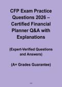 CFP Exam Practice Questions 2026 &vert; Q&A with Explanations