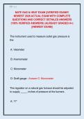 NATE GAS & HEAT EXAM &vert;&vert;VERIFIED EXAM&excl;&excl;&excl;  NEWEST 2026 ACTUAL EXAM WITH COMPLETE  QUESTIONS AND CORRECT DETAILED ANSWERS  &lpar;100&percnt; VERIFIED ANSWERS&rpar; &vert;ALREADY GRADED A&plus;&vert;  &vert;&vert;NEWEST EXAM&vert;&vert; 