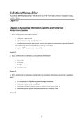 Accounting Information Systems &ndash; 4th Edition &lpar;&copy; 2024&rpar; by Vernon Richardson&comma; Chengyee Chang & Rod Smith &vert; Complete Solution Manual Chapters 1&ndash;17