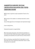 AMMUNITION HANDLERS 108 EXAM CERTIFICATION EVALUATION 2026 TESTED QUESTIONS SOLVED
