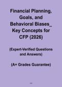 Financial Planning Goals & Behavioral Biases &vert; CFP Key Concepts