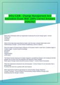 WGU C208 - Change Management And Innovation Exam With 100&percnt; Correct Answers 2026&sol;2027