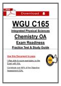 WGU C165 Chemistry OA &lpar;2026&sol;2027&rpar; &lpar;PDF&rpar; &vert; Integrated Physical Sciences &vert; WGU