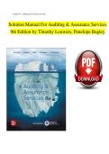 Solution Manual for Auditing & Assurance Services 9th Edition by Louwers & Bagley &vert; Complete Chapters &vert; Full Solutions