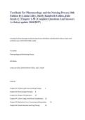 Test Bank For Pharmacology and the Nursing Process 10th  Edition By Linda Lilley&comma; Shelly Rainforth Collins&comma; Julie  Snyder &vert; &vert; Chapter 1-58 &vert; Complete Questions And Answers  A&plus;&lpar;latest update 2026&sol;2027&rpar;