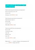 CFI FMVA Exam with Questions and Verified Answers