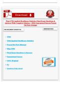 WGU C784 Applied Healthcare Statistics Final Exam &vert; Questions & Answers with Complete Solutions &vert; Latest Update A&plus;