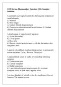 COT Review- Pharmacology Questions With Complete Solutions