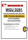 WGU D281 Linux Essentials Exam &lpar;2026&sol;2027&rpar; &lpar;PDF&rpar; &vert; LPI 010-160 &vert; WGU