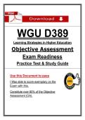 WGU D389 Learning Strategies OA &lpar;2026&sol;2027&rpar; &lpar;PDF&rpar; &vert; Higher Education &vert; WGU
