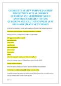 GEORGETTE REVIEW PMHNP EXAM PREP  2026&sol;2027 WITH ACTUAL CORRECT  QUESTIONS AND VERIFIED DETAILED  ANSWERS &vert;CURRENTLY TESTING  QUESTIONS AND SOLUTIONS&vert;NEWEST &vert;JUST  RELEASED&excl;&excl;&vert;BRAND NEW VERSION