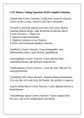 COT History Taking Questions With Complete Solutions