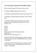 COT exam Final pt 1 Questions With Complete Solutions
