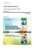 Solution manual for Medical Assisting&colon;&colon; Administrative & Clinical Competencies &lpar;MindTap Course List&rpar; 9th Edition by Michelle Blesi&vert;ISBN&semi;9780357502815&vert;All chapters included