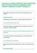  CDL Practice Test BANK COMPLETE EXAM QUESTIONS  WITH DETAILED VERIFIED ANSWERS &lpar;100&percnt;  CORRECT ANSWERS&rpar; ALREADY GRADED A&plus; 