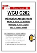 WGU C202 Managing Human Capital OA Study Guide &lpar;2026&sol;2027&rpar; &vert; Final Review PDF