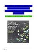 Test Bank&colon; Business Intelligence&comma; Analytics&comma; and Data Science&colon; A Managerial Perspective &lpar;4th Edition&rpar; &ndash; Ramesh Sharda&comma; Dursun Delen&comma; & Efraim Turban