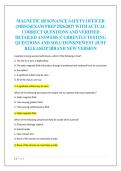MAGNETIC RESONANCE SAFETY OFFICER  &lpar;MRSO&rpar;EXAM PREP 2026&sol;2027 WITH ACTUAL  CORRECT QUESTIONS AND VERIFIED  DETAILED ANSWERS &vert;CURRENTLY TESTING  QUESTIONS AND SOLUTIONS&vert;NEWEST &vert;JUST  RELEASED&excl;&excl;&vert;BRAND NEW VERSION 