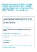 CDLT General Knowledge 2026 NEWEST TEST BANK  COMPLETE EXAM QUESTIONS WITH DETAILED  VERIFIED ANSWERS &lpar;100&percnt; CORRECT ANSWERS&rpar;  ALREADY GRADED A&plus;San Juan College 