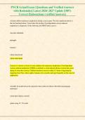 PNCB Actual Exam &vert; Questions and Verified Answers  with Rationales&vert; Latest 2026&sol; 2027 Update &vert;100&percnt; Correct Elaborations &lpar;verified Answers&rpar;