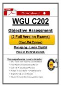 WGU C202 Managing Human Capital OA Practice Review &lpar;2026&sol;2027&rpar; &vert; Study Guide PDF