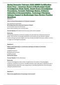 Spring Semester February 2026 ABMDI Certification Exam Prep &vert; American Board of Medicolegal Death Investigators Study Guide&comma; Death Scene Investigation Procedures&comma; Forensic Pathology Basics&comma; Evidence Collection & Documentation&comma; Toxicology Principles&comma; Autop