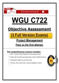 WGU C722 Project Management OA Study Guide &lpar;2026&sol;2027&rpar; &vert; Exam Review & Practice
