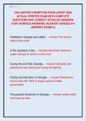 UGA HISTORY EXEMPTION EXAM LATEST 2026  ACTUAL VERIFIED EXAM WITH COMPLETE  QUESTIONS AND CORRECT DETAILED ANSWERS  &lpar;100&percnt; VERIFIED ANSWERS&rpar; &vert;ALREADY GRADED A&plus;&vert;  &vert;&vert;NEWEST EXAM&excl;&excl;&excl;&vert;&vert; 