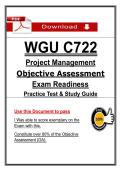 WGU C722 Project Management OA Study Guide &lpar;2026&sol;2027&rpar; &vert; Exam Readiness Review