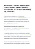 ASU BIO 340 EXAM 3 COMPREHENSIVE  QUESTIONS AND VERIFIED ANSWERS  2026&lpar;GRADED A&plus;&rpar; DETAILED ANSWERS&vert;&vert;  LATEST UPDATE