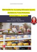 Test Bank for Accounting Information Systems 3rd Edition by Vernon Richardson &ndash; Practice Questions&comma; Exam Prep&comma; Complete Guide