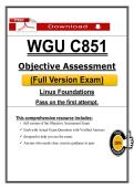 WGU C851 Linux Foundations OA Study Guide &lpar;2026&sol;2027&rpar; &vert; Exam Review & Prep
