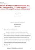 Shadow Health Focused &vert; Becky Adamson BSN&comma; RN &vert;  Assignment 5&period;1&colon; UTI  &vert;Latest updated version with complete accurate solutions 2026