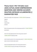 Theory Exam 3 NU 136 Galen exam  &lpar;2026&rpar; ACTUAL EXAM COMPREHENSIVE  QUESTIONS AND VERIFIED ACCURATE  SOLUTION &lpar;DETAILED & ELABORATED&rpar; &vert;&vert;  GUARANTEED PASS