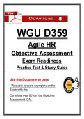WGU D359 Agile HR Study Guide &lpar;2026&sol;2027&rpar; &vert; Objective Assessment Exam Prep