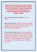 CBSPD CERTIFICATION EXAM 3 LATEST VERSIONS  &lpar;VERSION A&comma; B AND C&rpar;&vert;&vert;VERIFIED EXAM&excl;&excl;&excl; NEWEST  2026 ACTUAL EXAM WITH COMPLETE QUESTIONS  AND CORRECT DETAILED ANSWERS &lpar;100&percnt;  VERIFIED ANSWERS&rpar; &vert;ALREADY GRADED A&plus;&vert;  &vert;&vert;NEWEST EXAM&excl;&excl;&vert;&vert; 