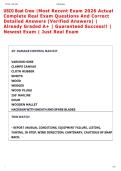 USCG Boat Crew &vert;Most Recent Exam 2026 Actual  Complete Real Exam Questions And Correct  Detailed Answers &lpar;Verified Answers&rpar; &vert;  Already Graded A&plus; &vert; Guaranteed Success&excl;&excl; &vert;  Newest Exam &vert; Just Real Exam