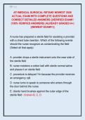 ATI MEDICAL SURGICAL RETAKE NEWEST 2026  ACTUAL EXAM WITH COMPLETE QUESTIONS AND  CORRECT DETAILED ANSWERS &vert;&vert;VERIFIED EXAM&excl;&excl;  &lpar;100&percnt; VERIFIED ANSWERS&rpar; &vert;ALREADY GRADED A&plus;&vert;  &vert;&vert;NEWEST EXAM&excl;&excl;&excl;&vert;&vert;